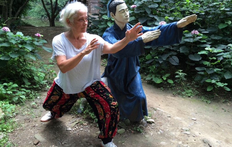 Beatrice Appay practicing Qi Gong in Wudang, China