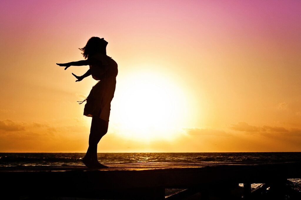 Woman breathing